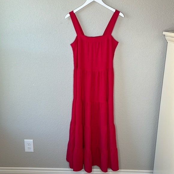 NWT Max Studio Red Tiered Maxi Dress Size XS - Picture 1 of 12